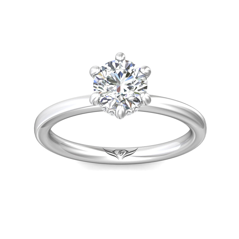 Martin Flyer Solitaire Round Engagement Ring DERS37XSPL-7.5RD