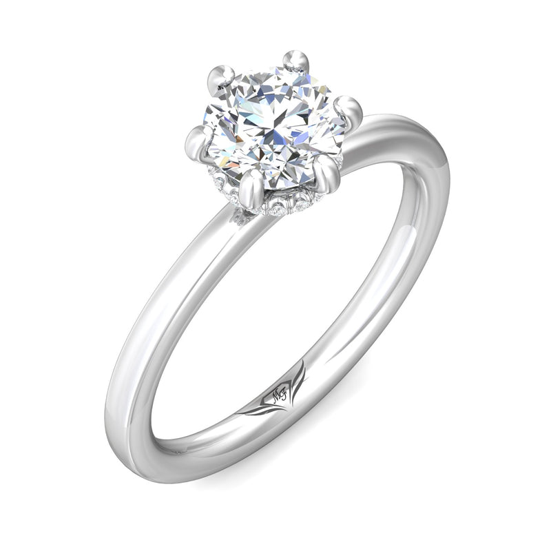 Martin Flyer Solitaire Round Engagement Ring DERS37XSPL-7.5RD