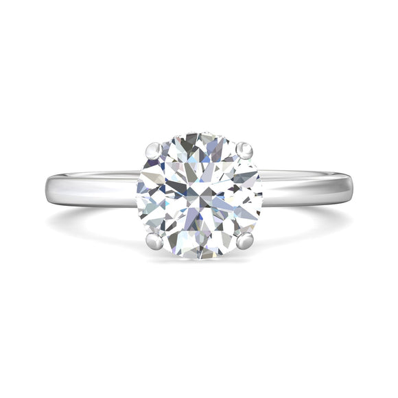Martin Flyer Solitaire Round Engagement Ring DERS38SRPL-C-8.5RD