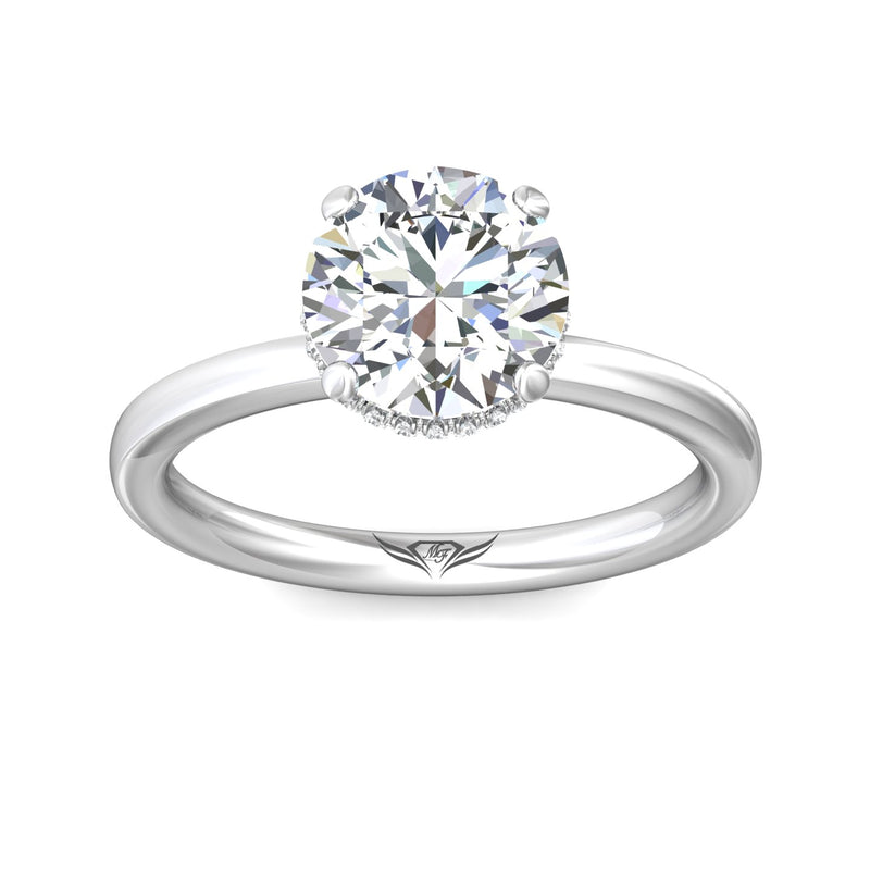 Martin Flyer Solitaire Round Engagement Ring DERS38SRPL-C-8.5RD