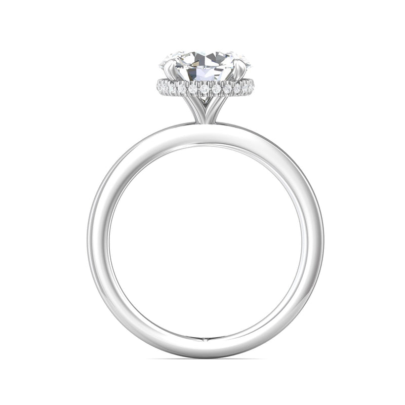 Martin Flyer Solitaire Round Engagement Ring DERS38SRPL-C-8.5RD