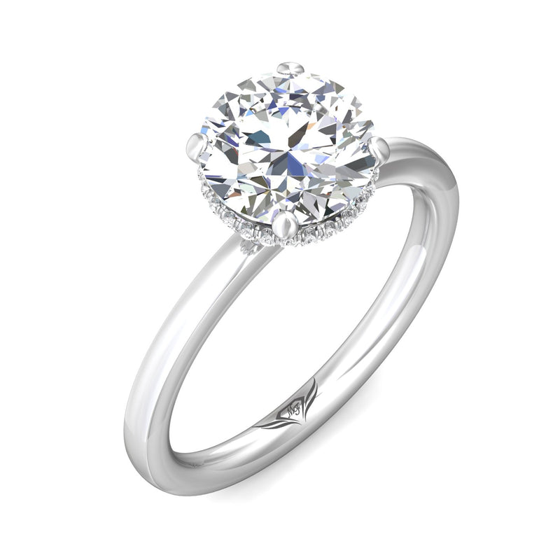 Martin Flyer Solitaire Round Engagement Ring DERS38SRPL-C-8.5RD