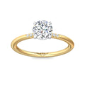 Martin Flyer Solitaire Round Engagement Ring DERS39XSRDRYZPL-C-8.0RD