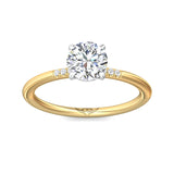 Martin Flyer Solitaire Round Engagement Ring DERS39XSRDRYZPL-C-8.0RD