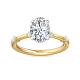 Martin Flyer Channel and Shared Prong Oval Engagement Ring DERSP10YZPL-C-9.7X7.2OV