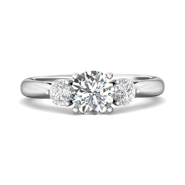 Martin Flyer Three Stone Round Engagement Ring DERT02SPL-C-6.5RD