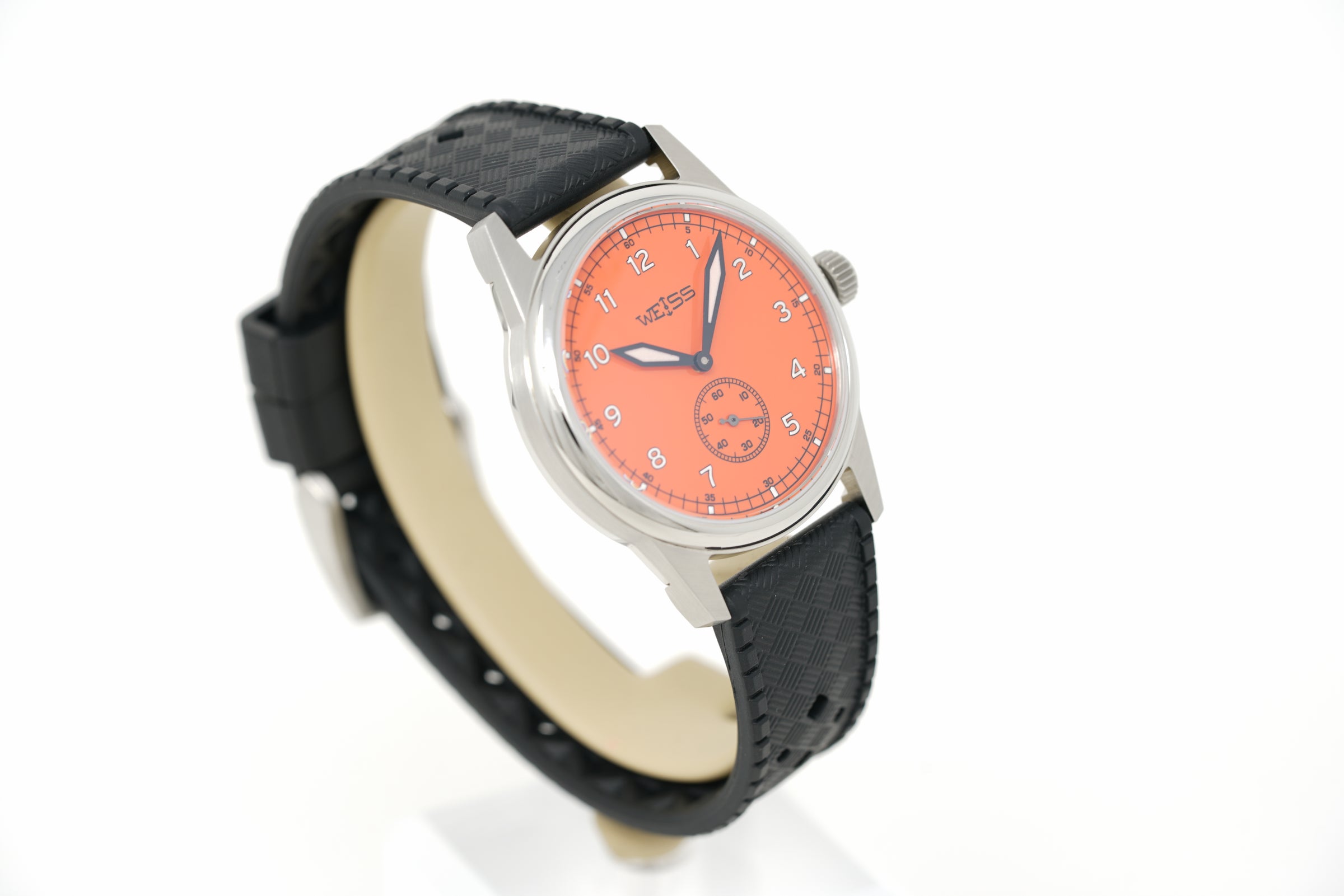 Pre-Owned Weiss Standard Issue Field Watch Tangerine dial