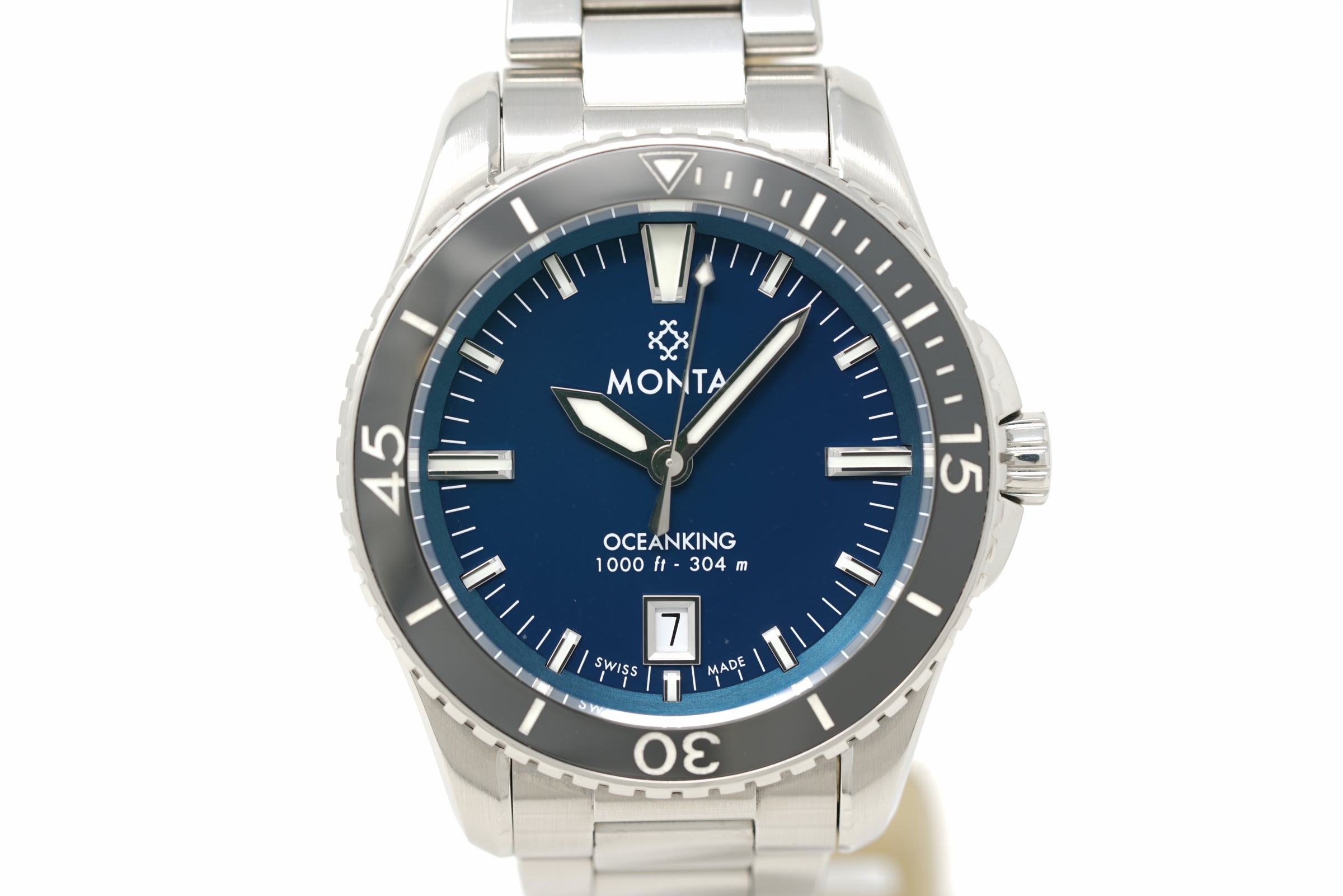 Pre-Owned Monta Ocean King Blue Dial Black Bezel