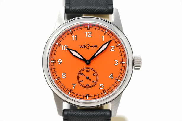 Pre-Owned Weiss Standard Issue Field Watch Tangerine dial