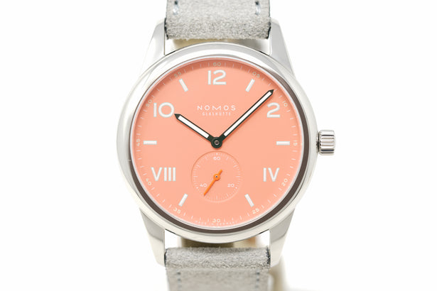 Pre-Owned Nomos Glashütte Club Campus 38 Cream Coral 725.GB