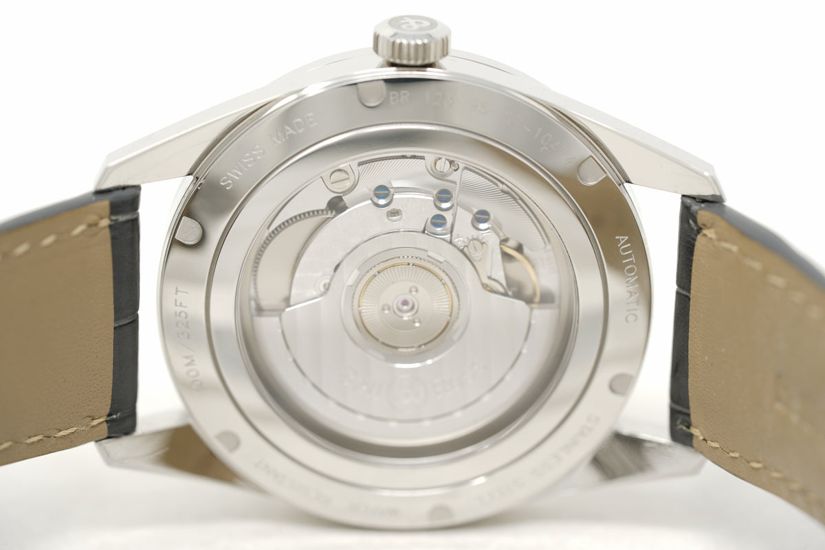 Pre-Owned Bell & Ross BR 123 Officer Silver BRG123-WH-ST/SCR/2