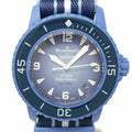 Pre-Owned Swatch x Blancpain Scuba Fifty Fathoms Atlantic Ocean SO35A100
