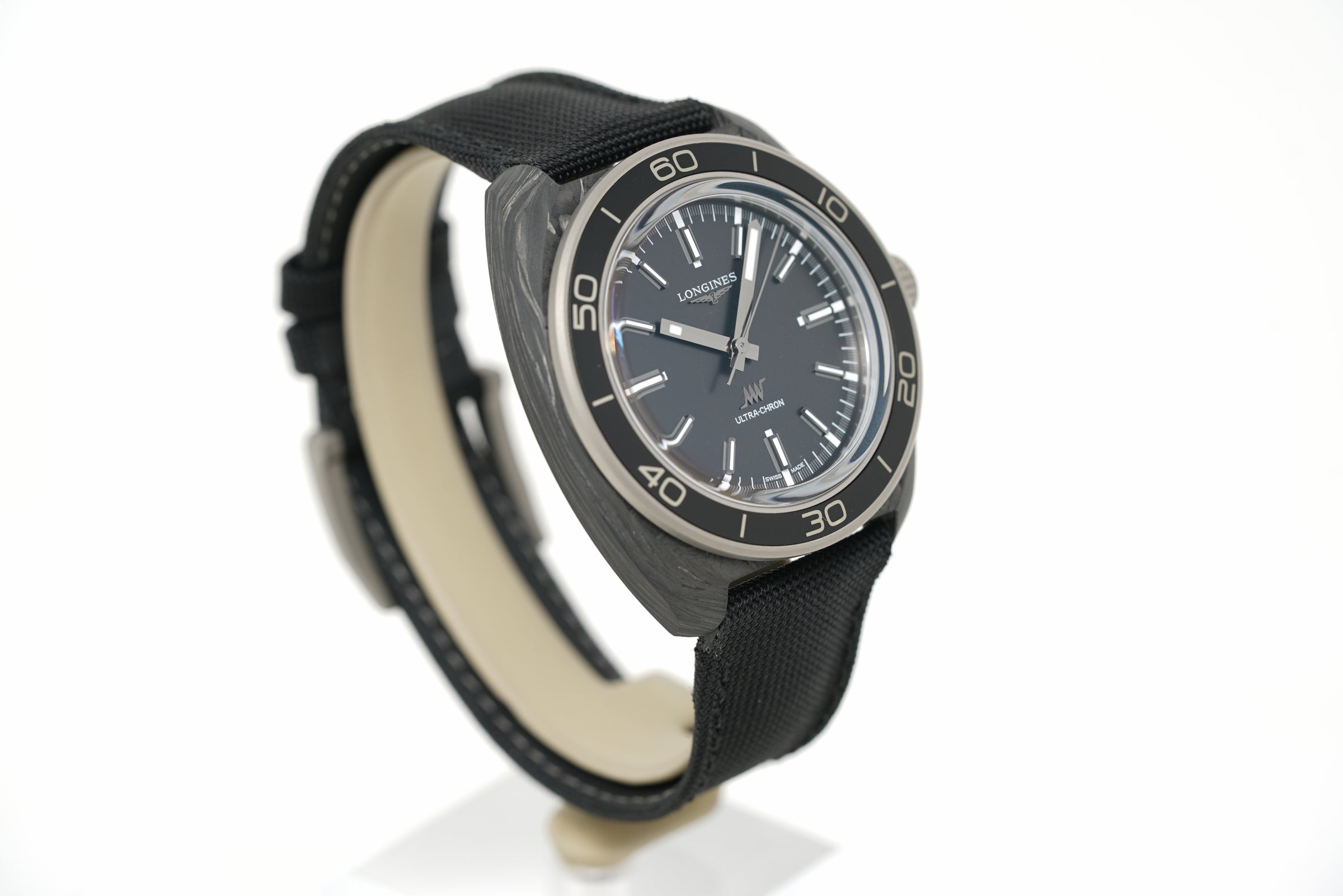 Pre-Owned Longines Ultra-Chron Carbon L2.839.4.52.2