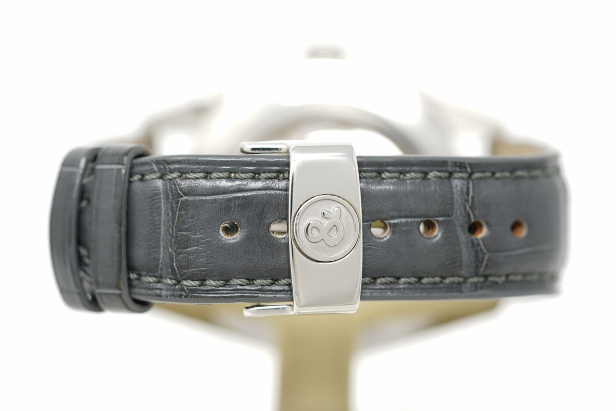 Pre-Owned Bell & Ross BR 123 Officer Silver BRG123-WH-ST/SCR/2