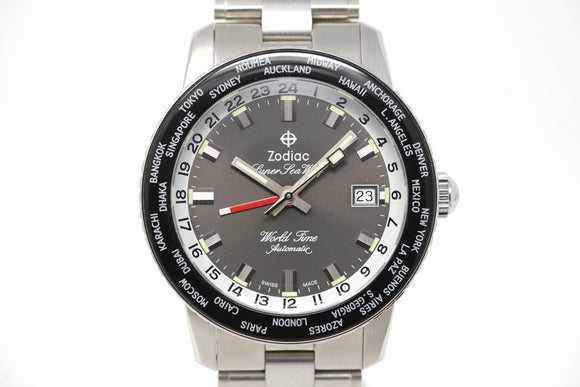 Pre-Owned Zodiac Super Sea Wolf World Time Limited Edition ZO9409