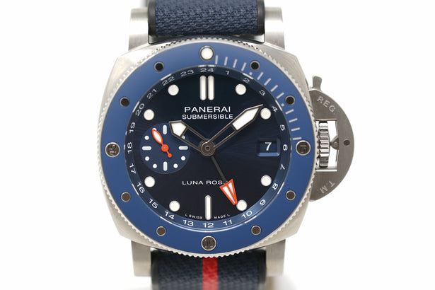Pre-Owned Panerai Submersible GMT Luna Rossa PAM01507 AA Series
