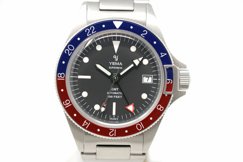 Pre-Owned Yema Superman Heritage GMT Pepsi Bezel