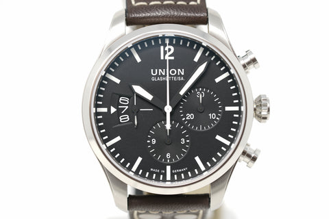 Pre-Owned Union Glashütte Belisar Pilot Chronograph D009.627.16.057.00