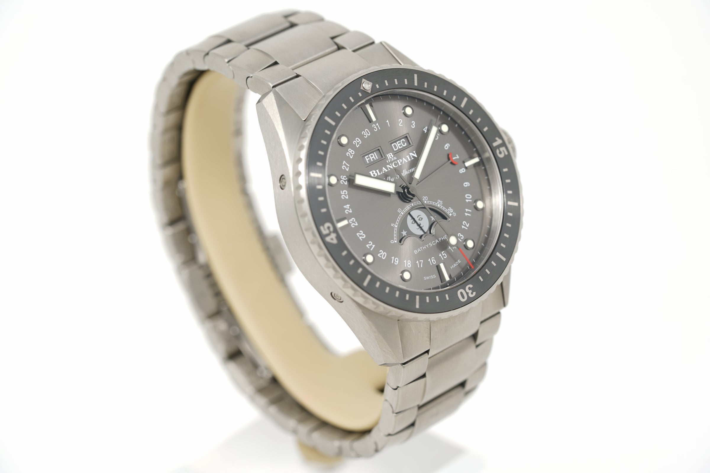 Pre-Owned Blancpain Bathyscaphe Quantième Complet Phases de Lune 5054 1210 98S