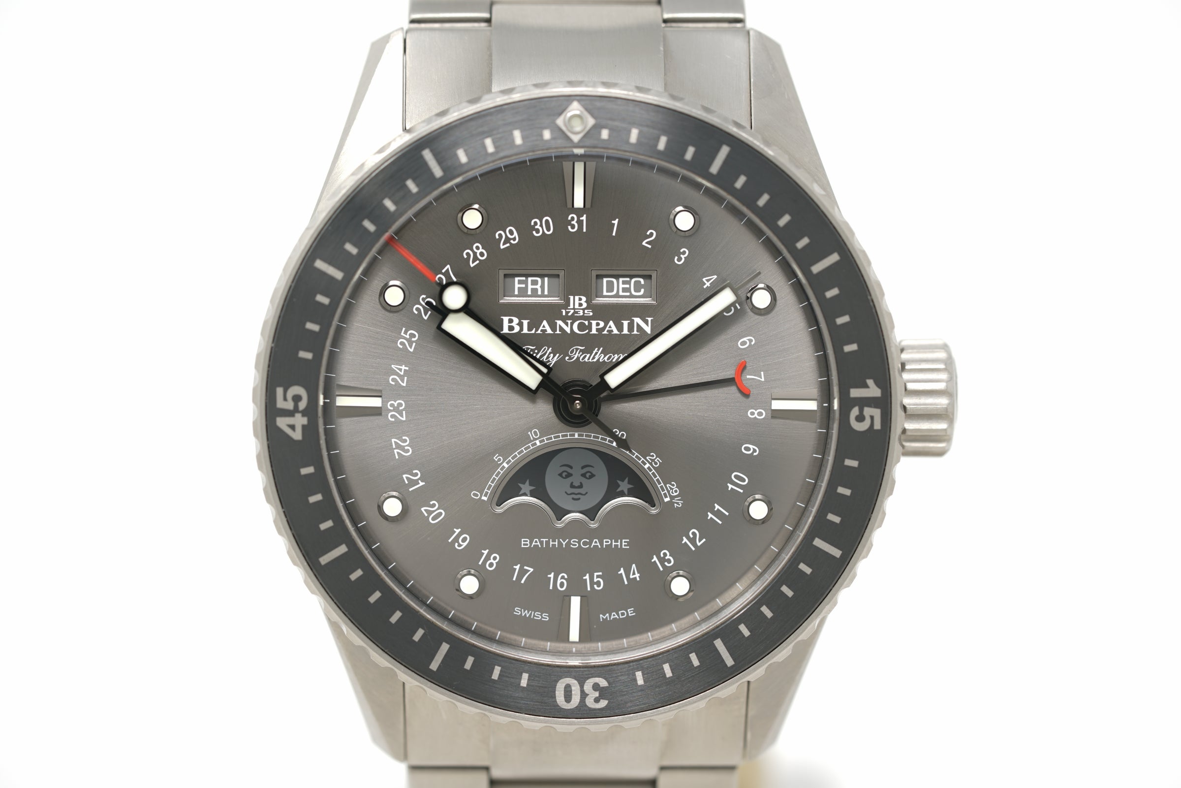 Pre-Owned Blancpain Bathyscaphe Quantième Complet Phases de Lune 5054 1210 98S