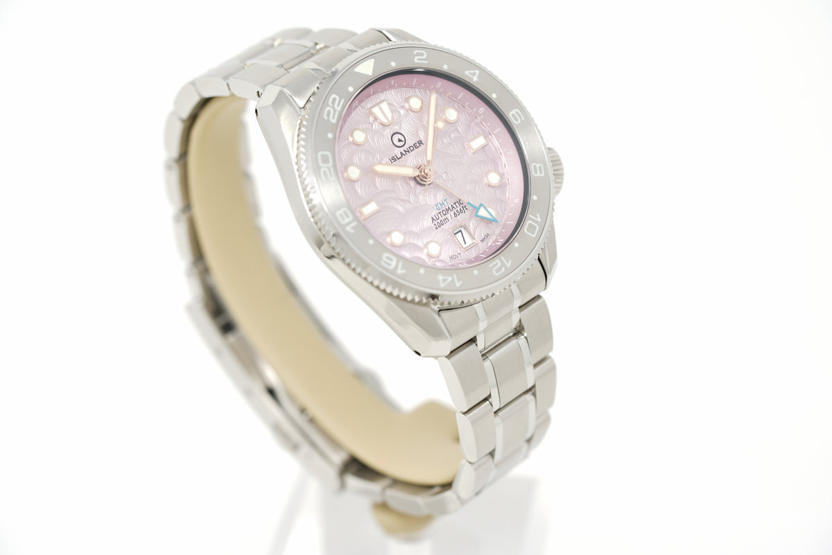 Pre-Owned Islander JFK Automatic GMT Cherry Blossom ISL-337