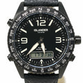 Pre-Owned Islander Rocky Point PVD Analog-Digital Black ISL-331