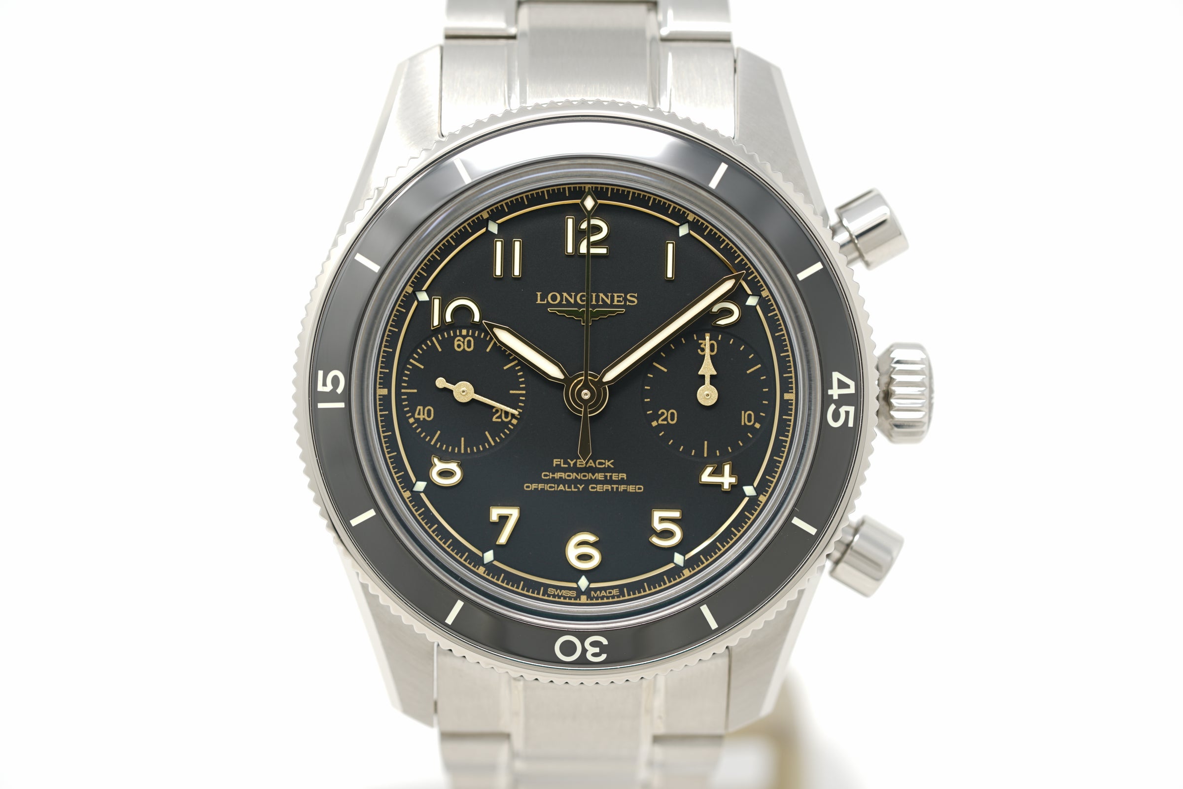 Pre-Owned Longines Spirit Pilot Flyback L3.721.4.53.6