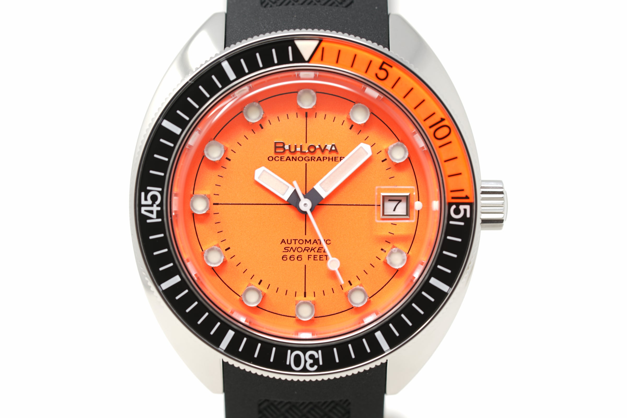Pre-Owned Bulova Devil Diver Oceangrapher Orange 96B350