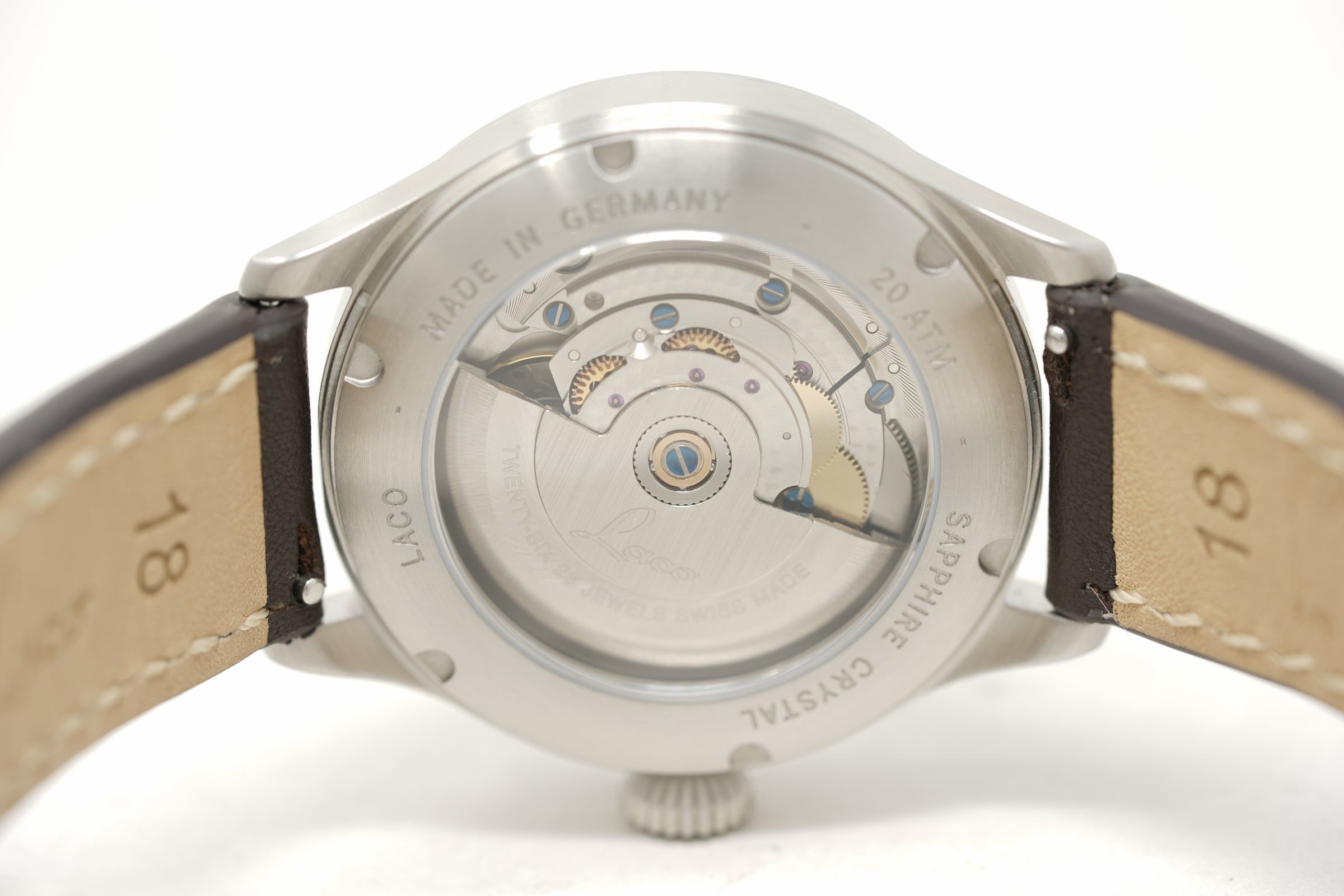 Pre-Owned Laco Flieger PRO Stuttgart PRO Topgrade Auto Sapphire Crystal Date Decorated 862141
