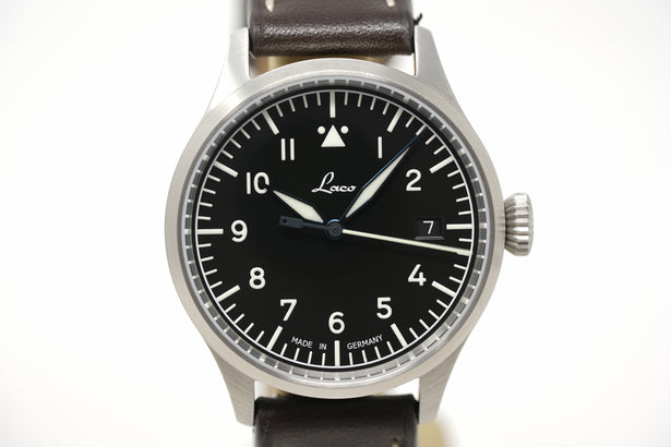 Pre-Owned Laco Flieger PRO Stuttgart PRO Topgrade Auto Sapphire Crystal Date Decorated 862141