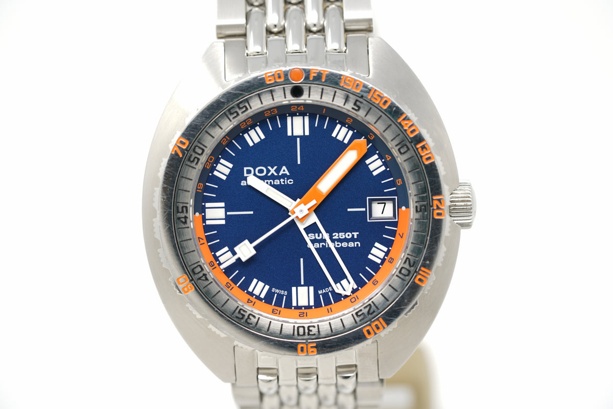 Pre-Owned Doxa SUB 250T GMT Caribbean 855.10.201.32