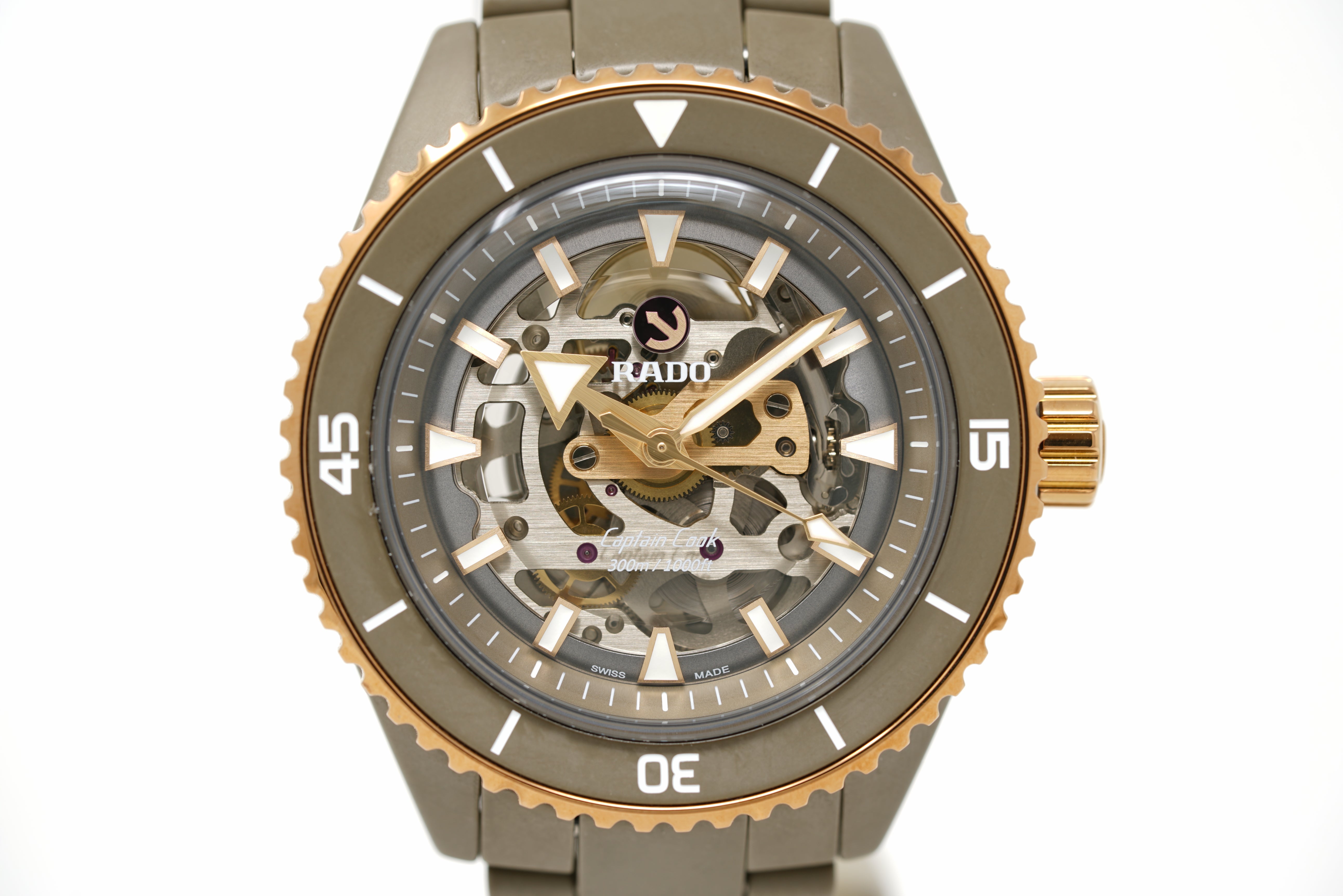 へボロ CONTEMPORANEA Pre-Owned Rado Captain Cook High-Tech Ceramic Skeleton R32150162