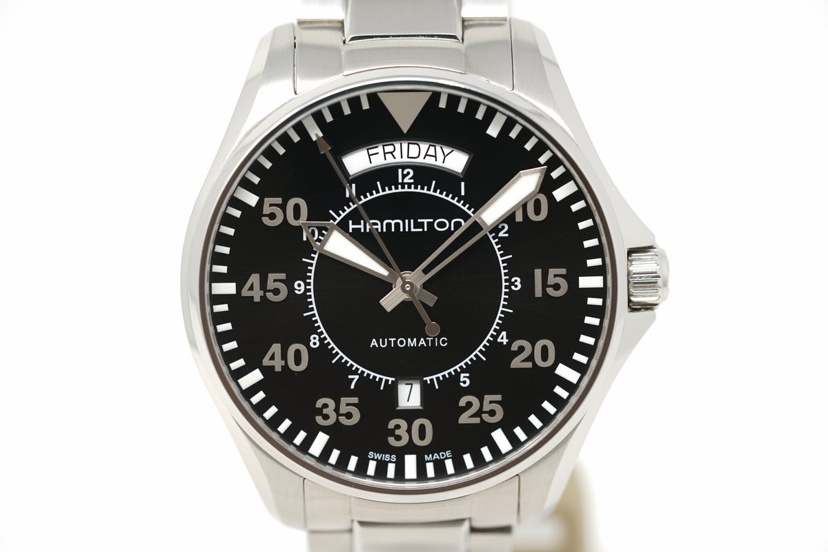 Pre-Owned Hamilton Khaki Aviation Pilot Day Date H64615135