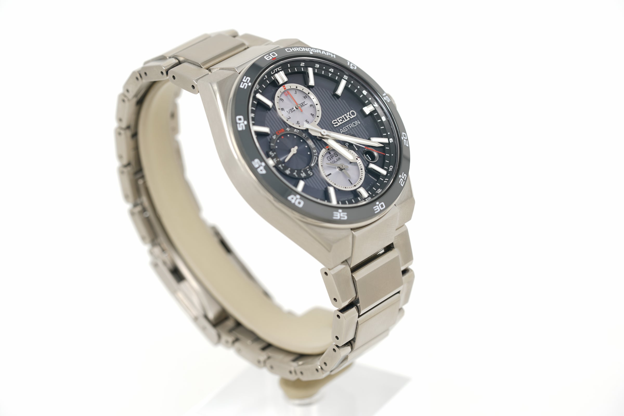 Pre-Owned Seiko Astron GPS Solar Dual Time Chronograph SSH151