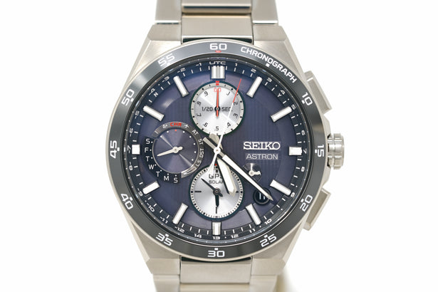 Pre-Owned Seiko Astron GPS Solar Dual Time Chronograph SSH151