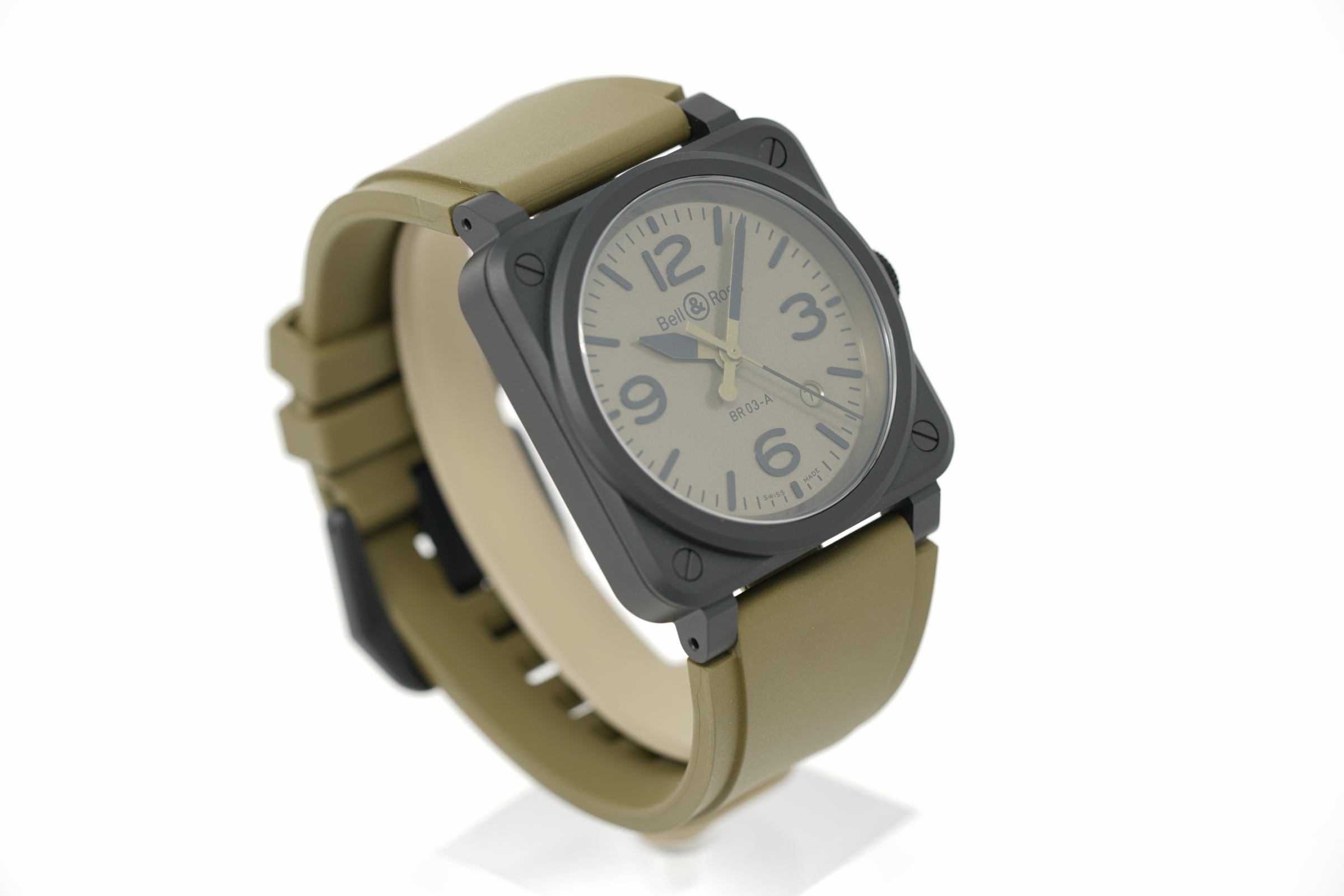 Pre-Owned Bell & Ross BR 03 Military Ceramic BR03A-MIL-CE/SRB