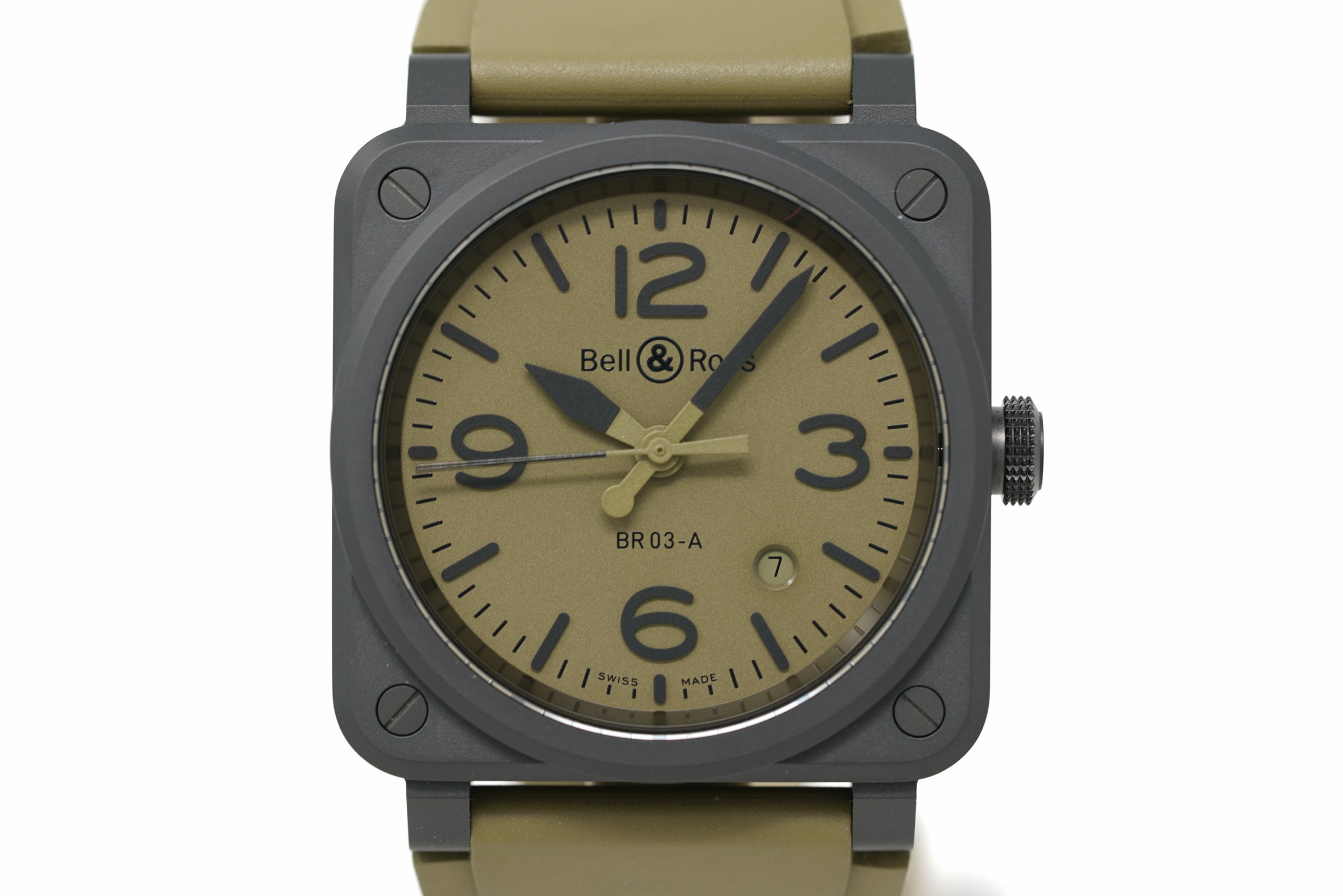 Pre-Owned Bell & Ross BR 03 Military Ceramic BR03A-MIL-CE/SRB