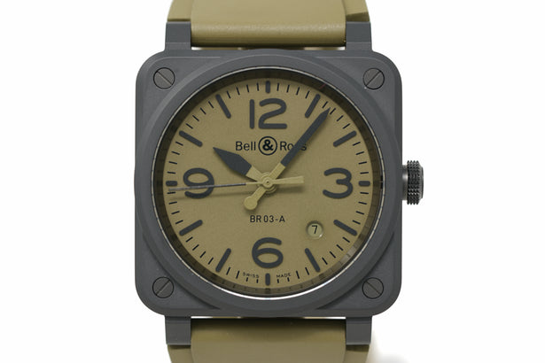 Pre-Owned Bell & Ross BR 03 Military Ceramic BR03A-MIL-CE/SRB