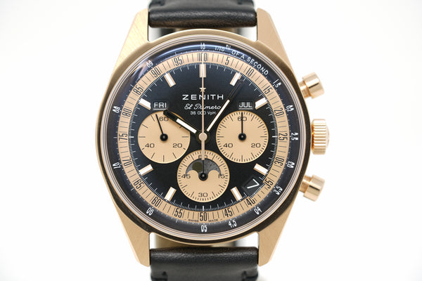 ゼロリスト ゴールド Pre-Owned Zenith Chronomaster Original Triple Calendar 18.3400
