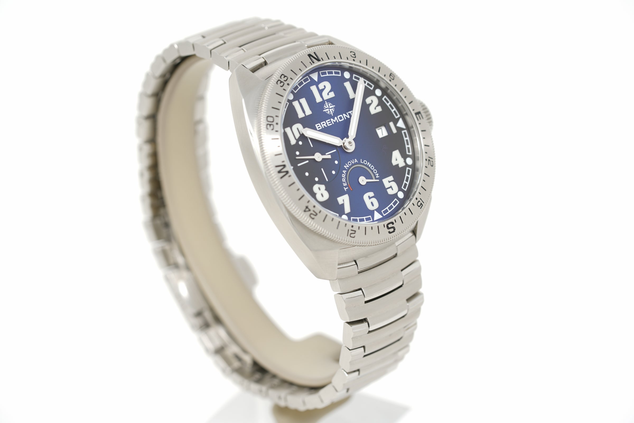 Pre-Owned Bremont Terra Nova Turning Bezel Power Reserve TN40-PWR-SS-BL-B