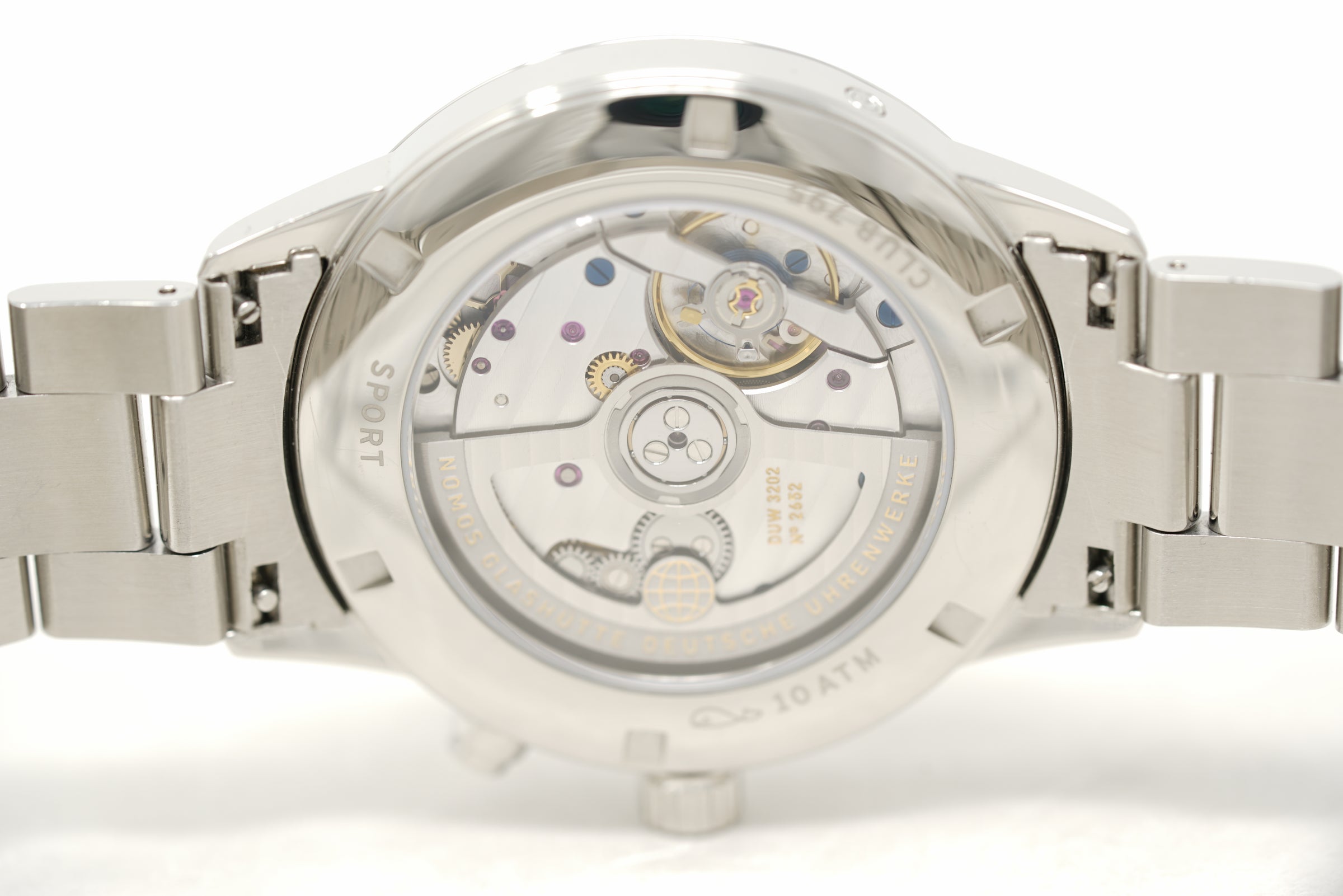 Pre-Owned Nomos Glashütte Club Sport Neomatik Worldtimer Silver 791