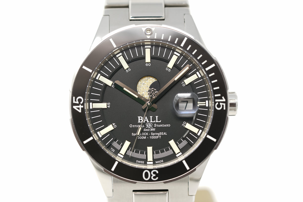 Pre-Owned Ball Roadmaster Challenger Moonphase DM3150B-S13J-BK
