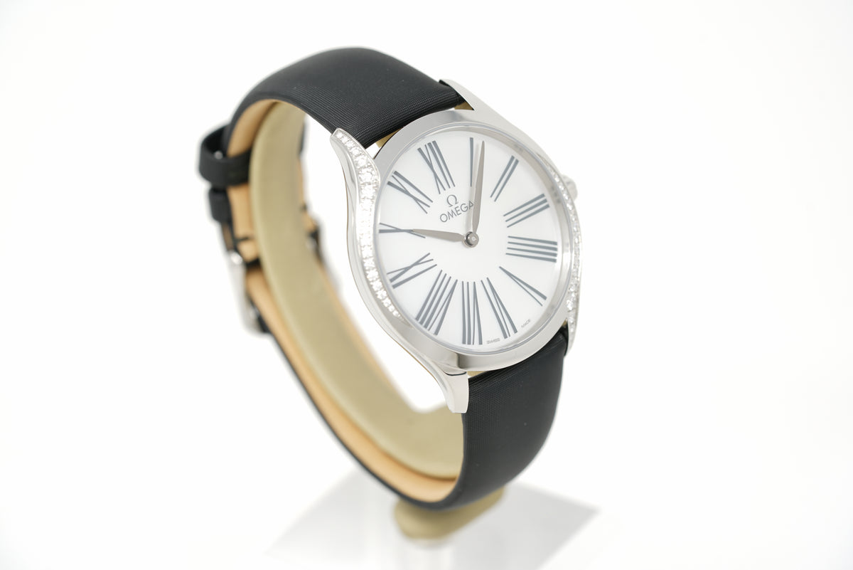 Pre-Owned Omega De Ville Trésor Steel Diamonds 428.17.36.60.05.001