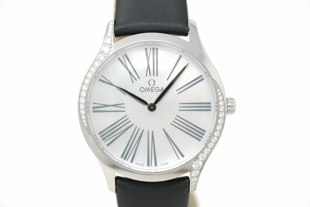 Pre-Owned Omega De Ville Trésor Steel Diamonds 428.17.36.60.05.001