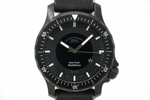Pre-Owned Mühle Glashütte Sea-Timer BlackMotion M1-41-83-NB