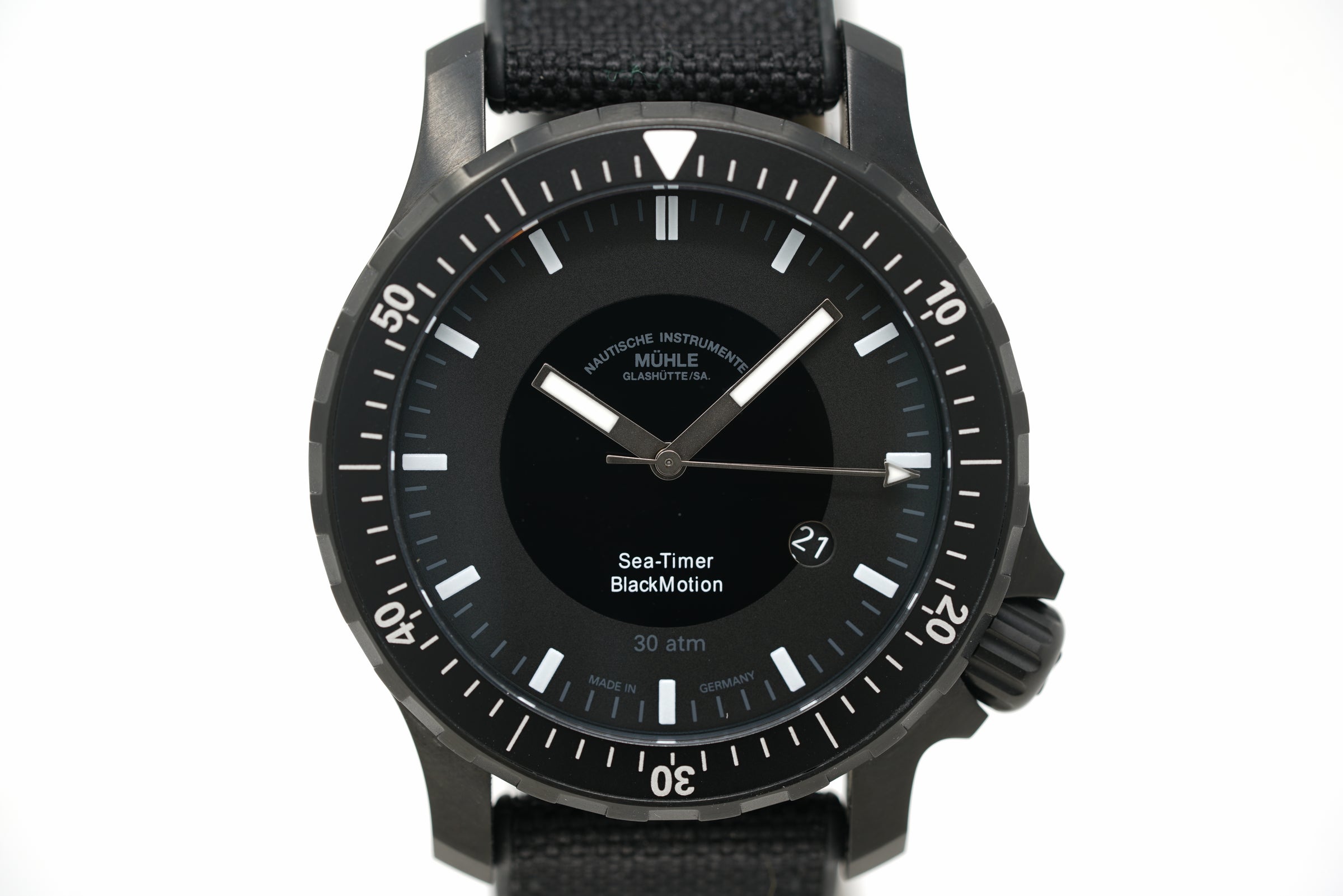Pre-Owned Mühle Glashütte Sea-Timer BlackMotion M1-41-83-NB