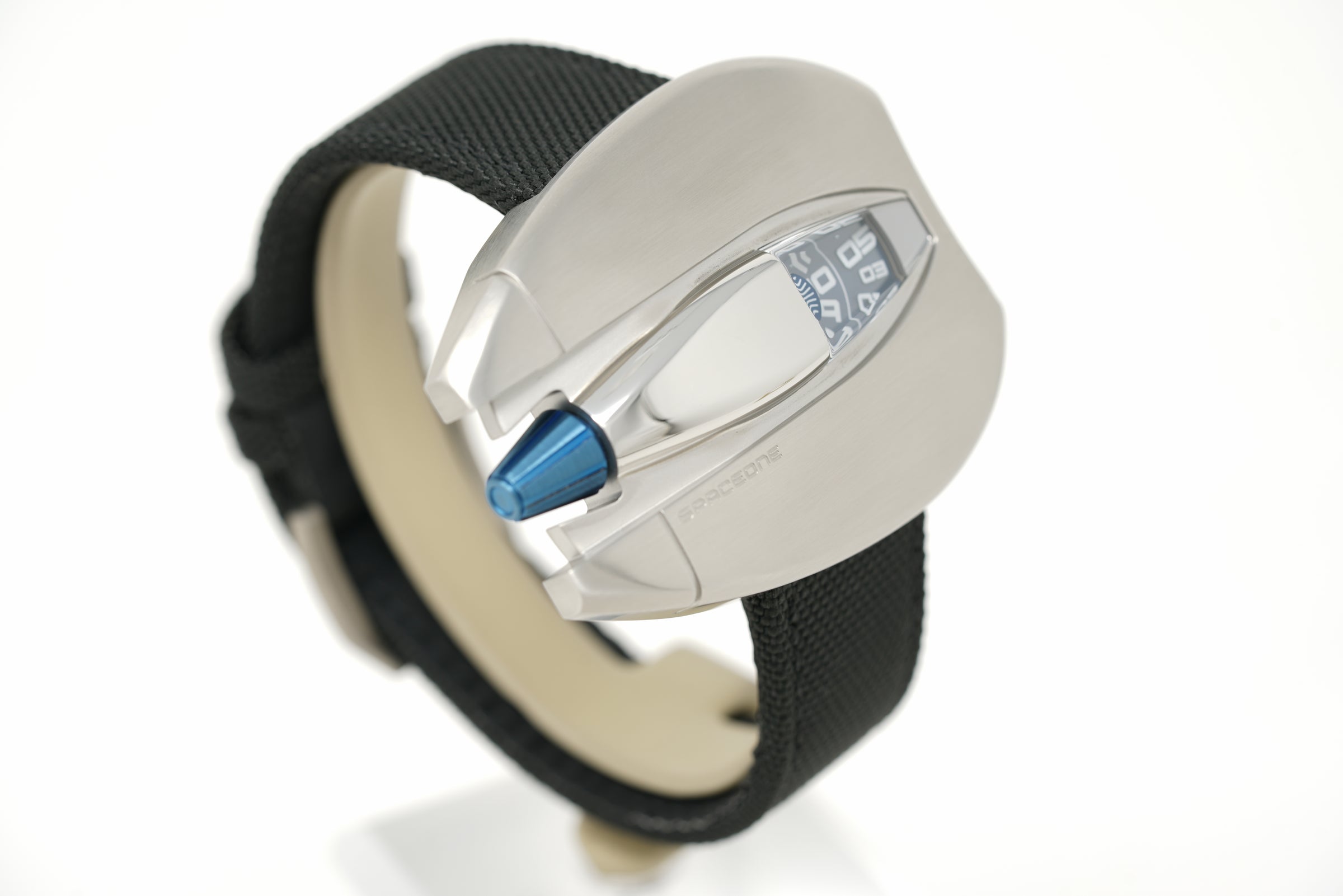 Pre-Owned SpaceOne Jumping Hour Steel Special Showroom Blue Edition