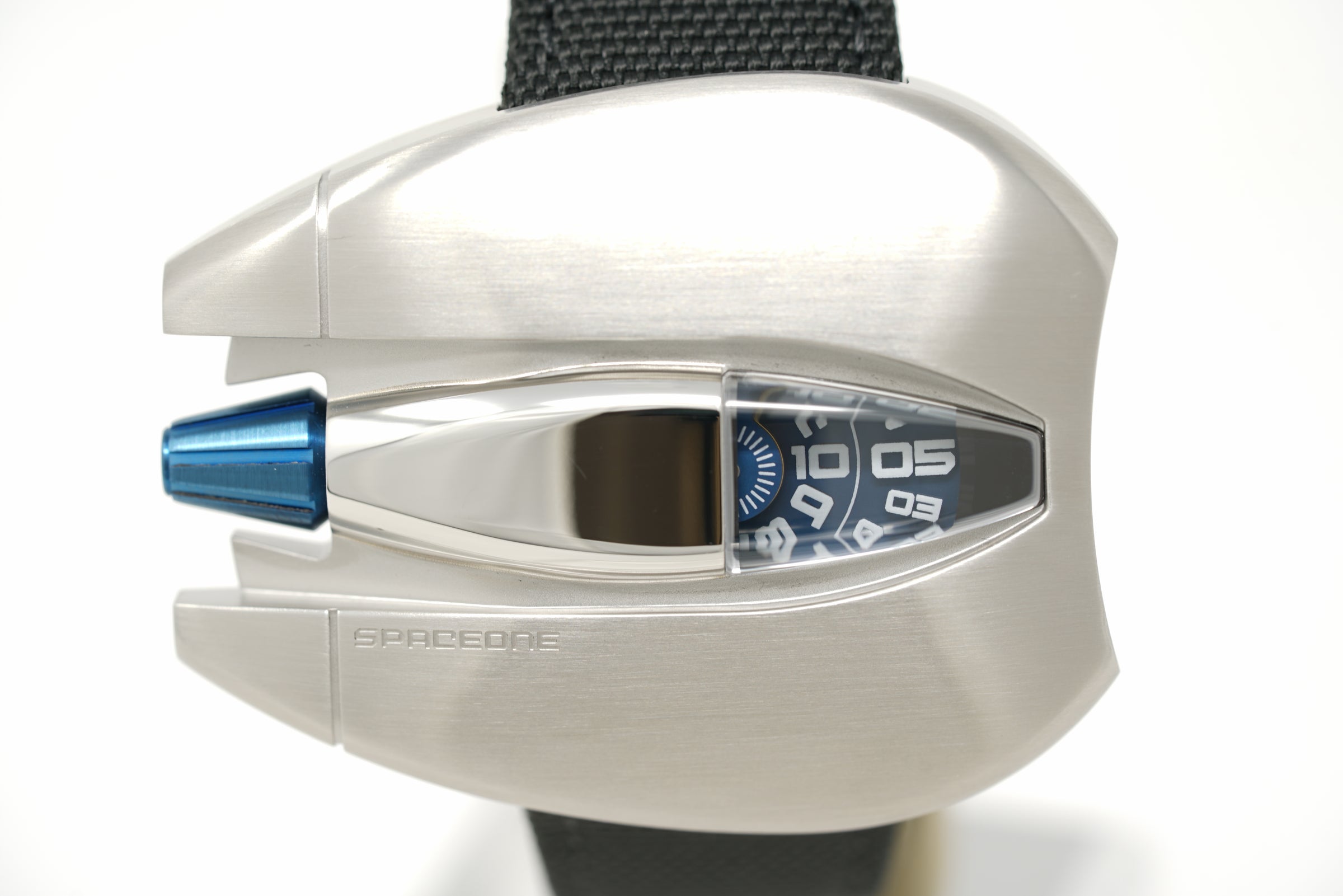 Pre-Owned SpaceOne Jumping Hour Steel Special Showroom Blue Edition