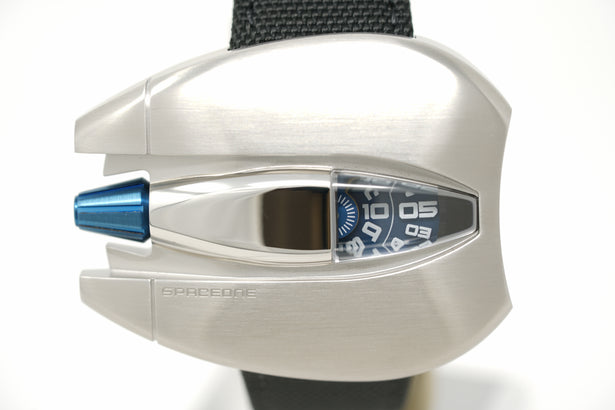 Pre-Owned SpaceOne Jumping Hour Steel Special Showroom Blue Edition
