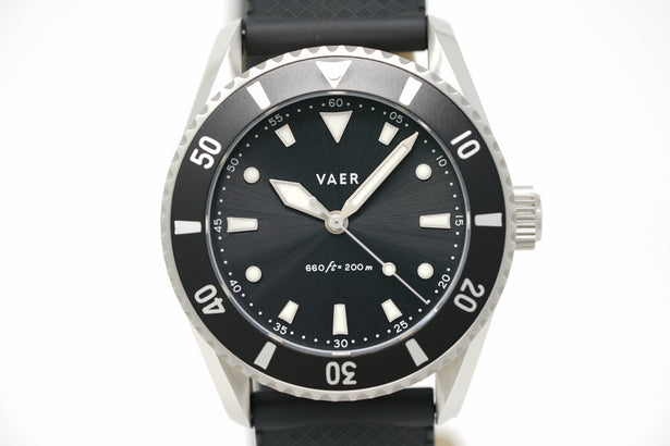 Pre-Owned Vaer DS4 Meridian Solar Diver Black 38mm - Small